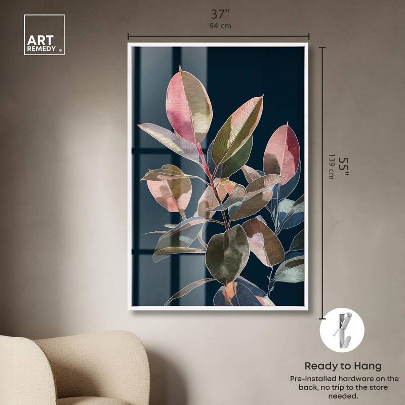 Fuchsia Frond I Shadowbox by Art Remedy