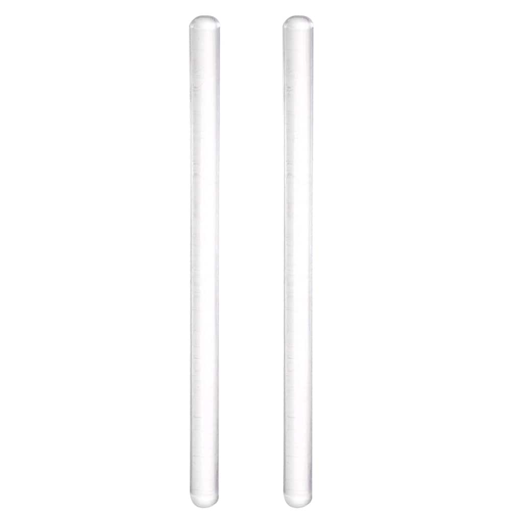 2pcs Acrylic Embossed Rolling Pin 16cm x 1cm Round Pattern - Transparent