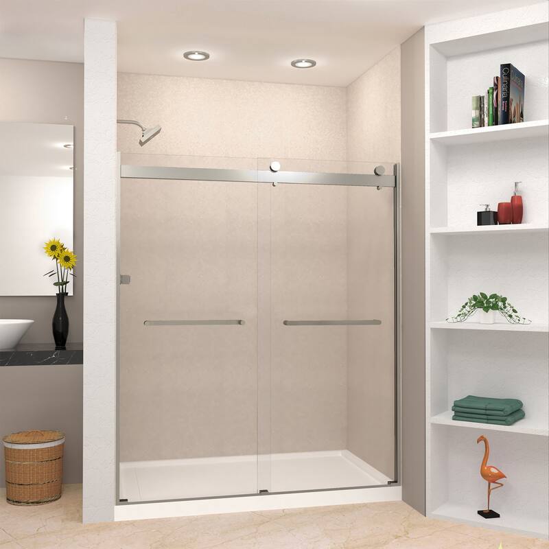 Transolid BRP607008C-R 70" High x 60" Wide Bypass Frameless Shower