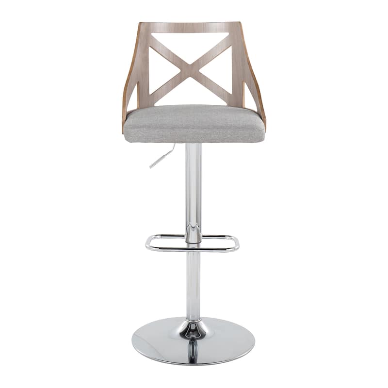 The Gray Barn Charlotte Adjustable Bar Stool with Rounded Rectangular Footrest (Set of 2)