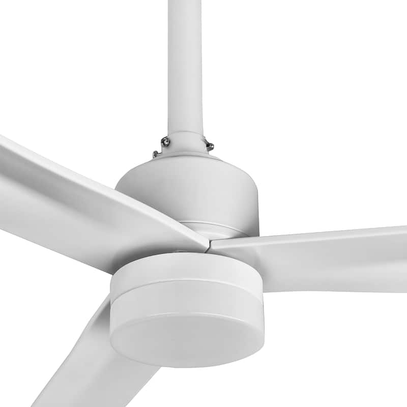 50" Modern White Integrated 3 CCT LED Ceiling Fan with Light and Remote