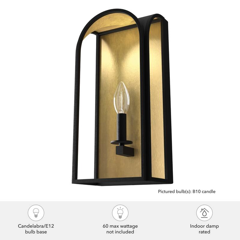 Hunter Dukestown 1-Light Wall Sconce - Dining Room, Hallway, Bathroom, Bedroom - Contemporary, Transitional - Damp Rated!