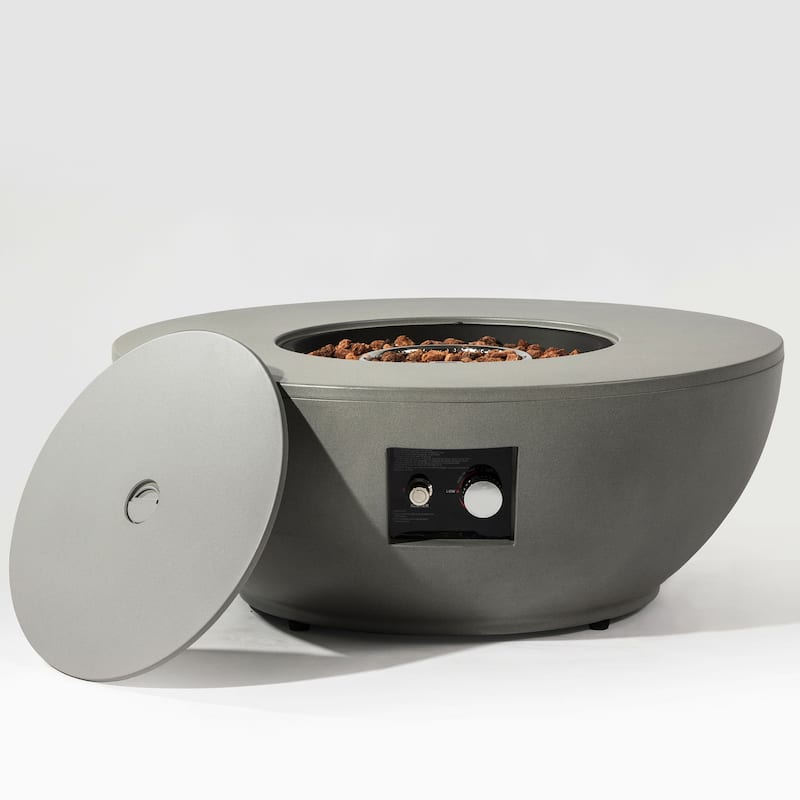 GDFStudio - Summit Steel Propane Fire Bowl with Tank Holder