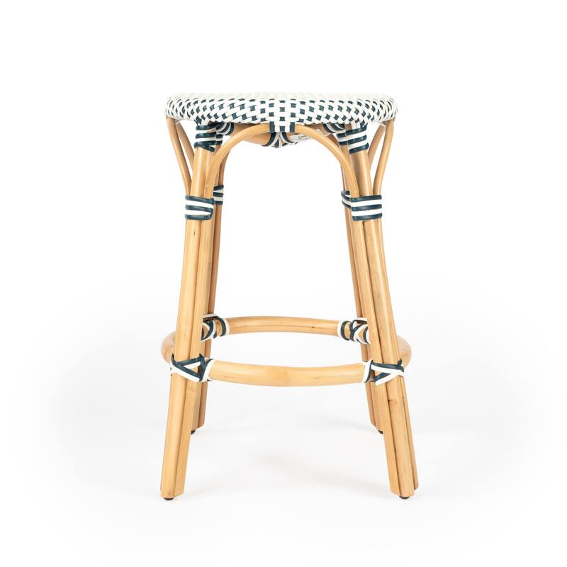 Tobias 24" Rattan Round Counter Stool