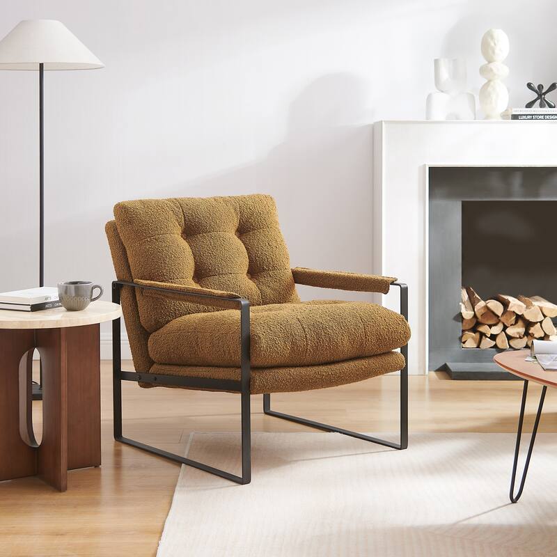 Art Leon Mid-Century Modern Tufted Accent Chair