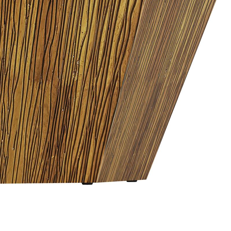 31.5 "Octagonal Rubber wood Coffee Table, Coffee Table, Living Room Bedroom