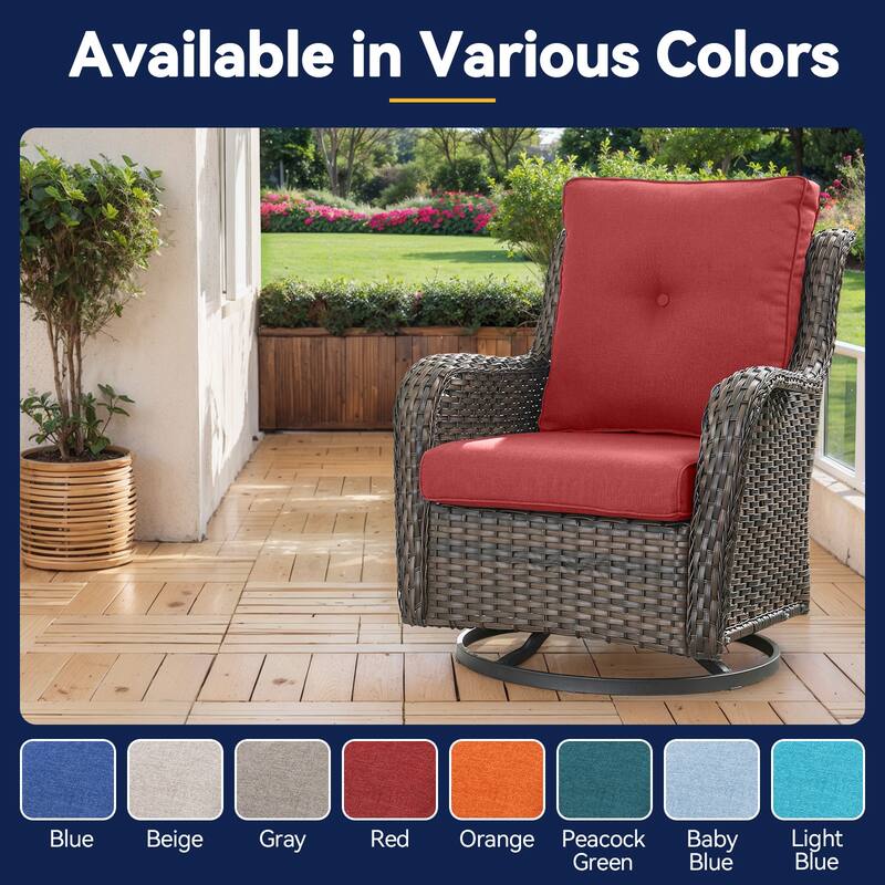 All-Weather Deep Seating Chair Cushions for Patio Chairs