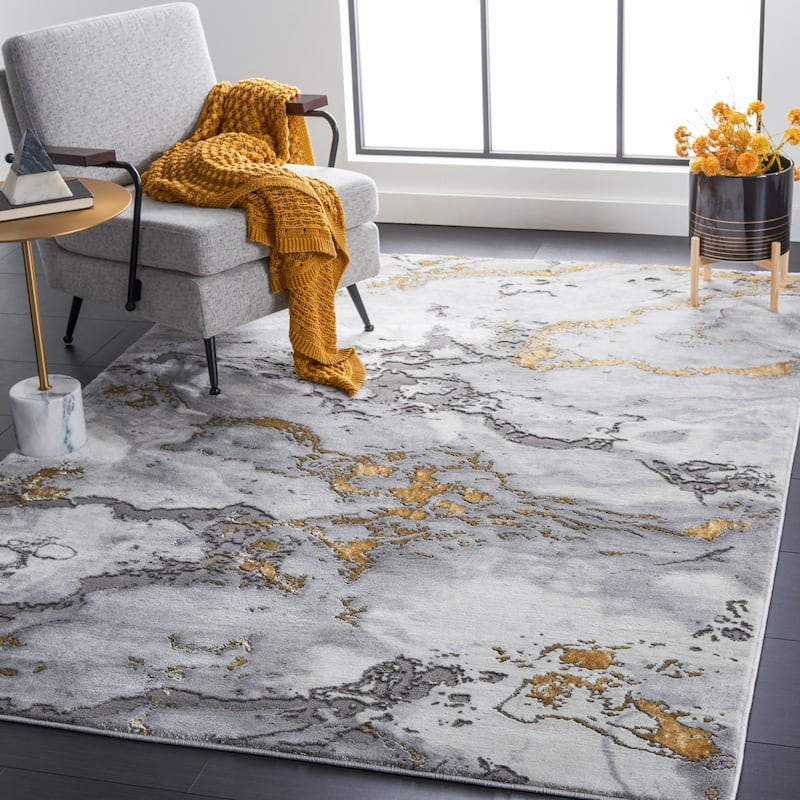 SAFAVIEH Craft Meeta Modern & Contemporary Rug - 10'6" x 14' - Grey/Gold - Rectangle