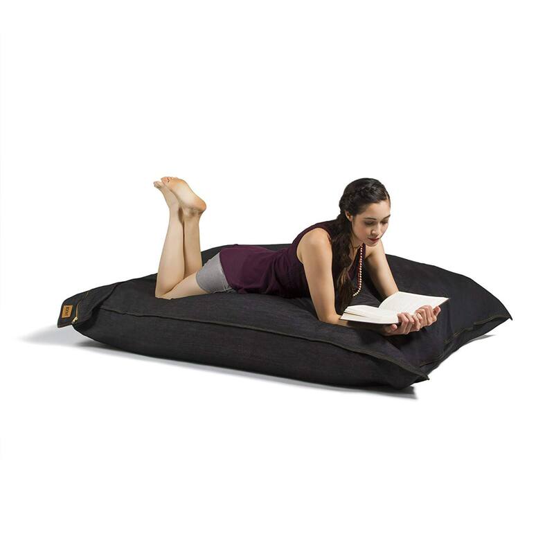 Oversized Bean Bag Floor Pillow - 5.5' - Black