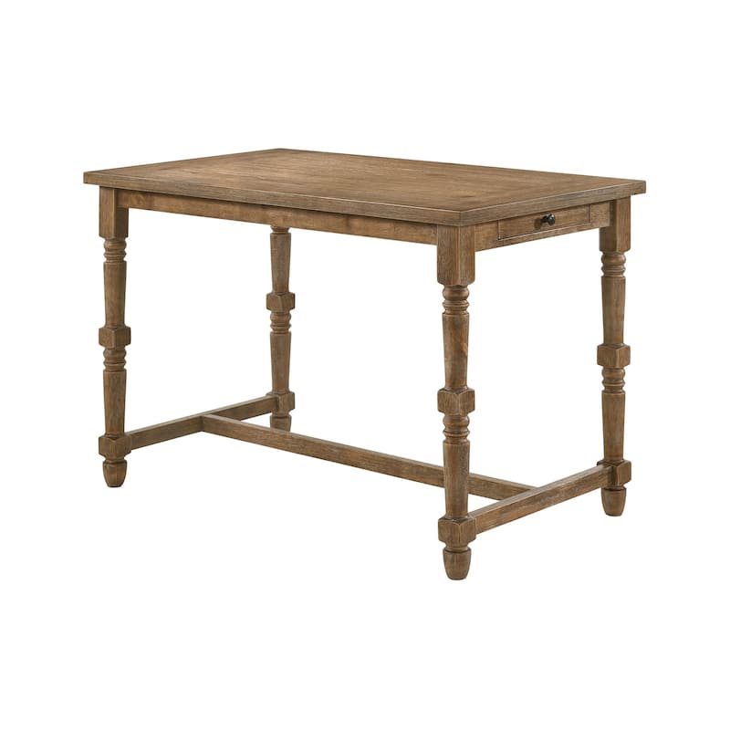 ACME Farsiris Counter Height Table in Weathered Oak