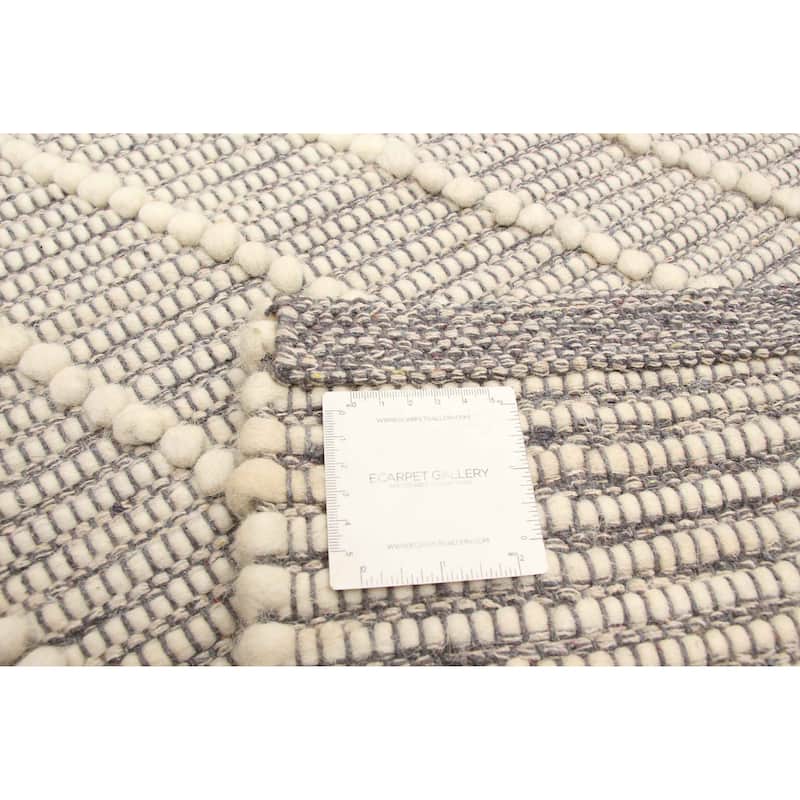 ECARPETGALLERY Braid weave Sienna Cream Wool Rug - 6'1 x 9'0