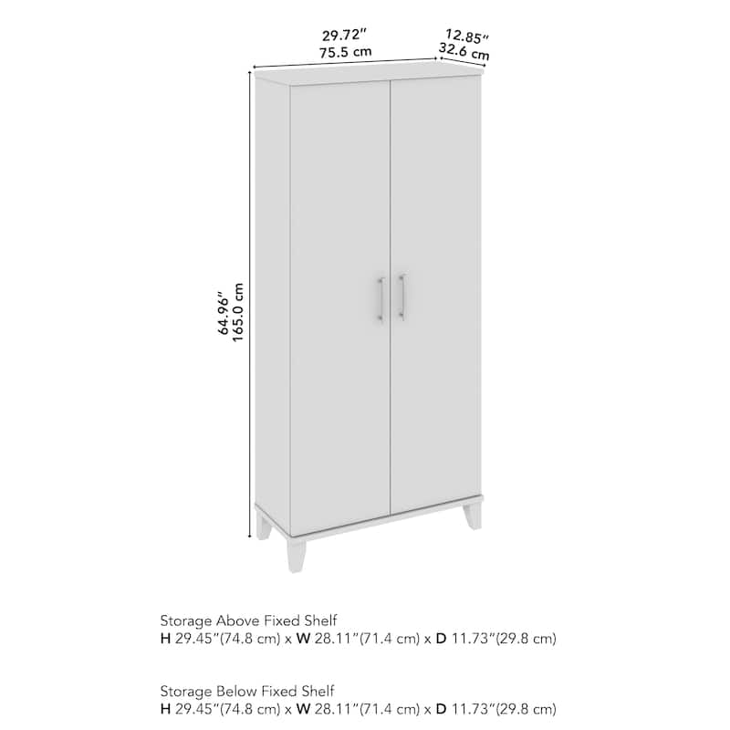 Somerset Tall Storage Cabinet with Doors and Shelves by Bush Furniture