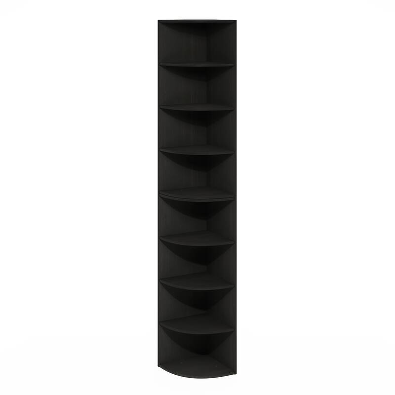 70.87 in. Tall Espresso Wood 8-Shelf Bookcase