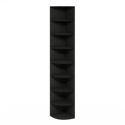 70.87 in. Tall Espresso Wood 8-Shelf Bookcase