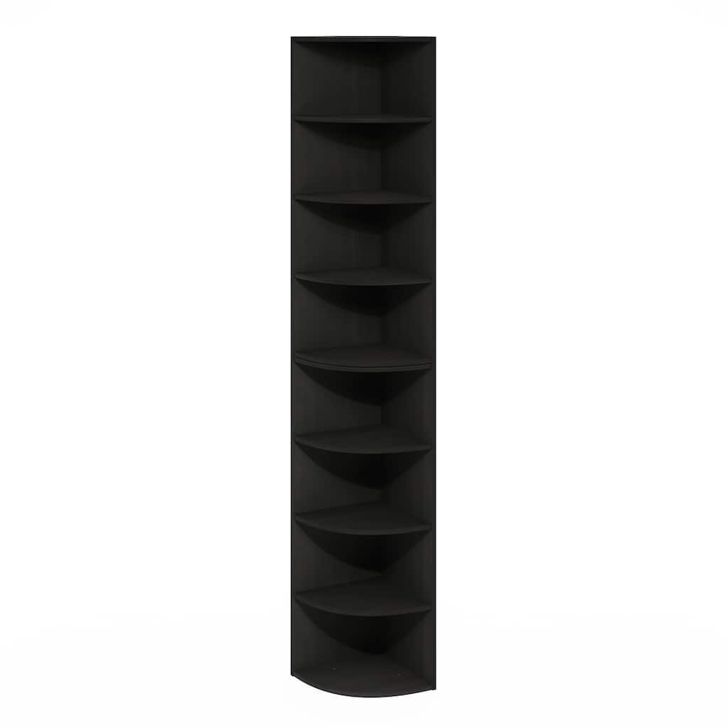 70.87 in. Tall Espresso Wood 8-Shelf Bookcase