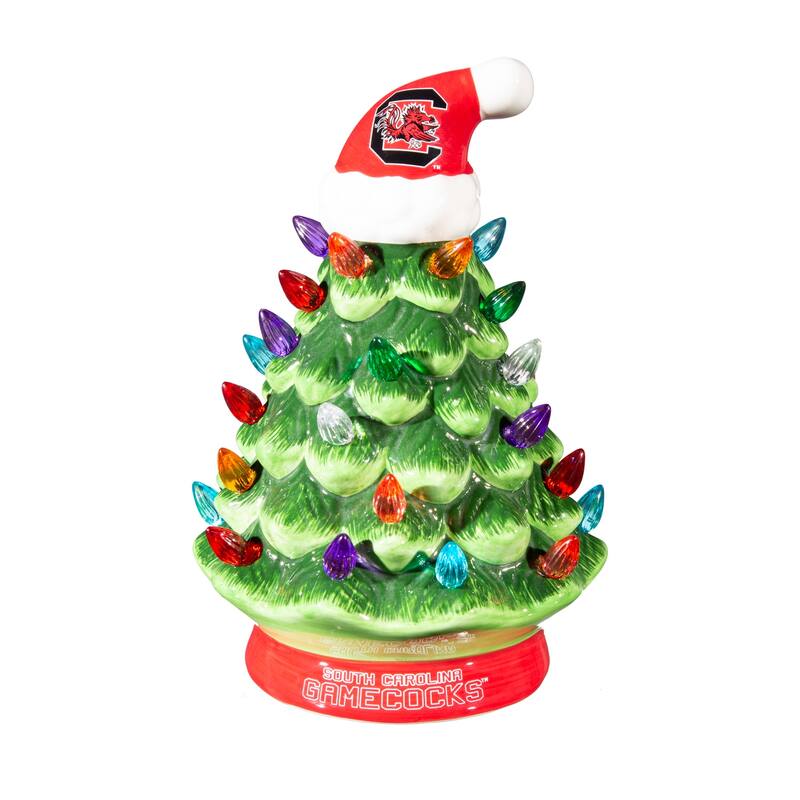 8" LED Ceramic Tabletop Christmas Tree, University of South Carolina