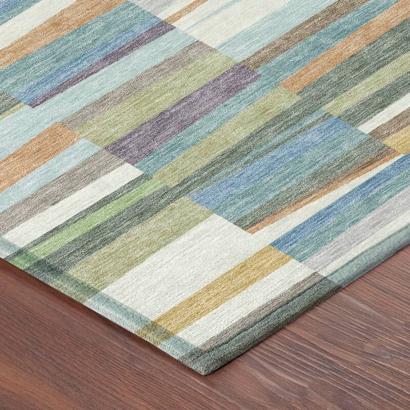 Machine Washable Indoor/ Outdoor Modern Antonito Chantille Rug
