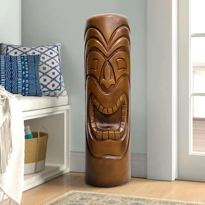 Tiki Head Garden Decor, Garden Sculptures & Statues Totem Pole