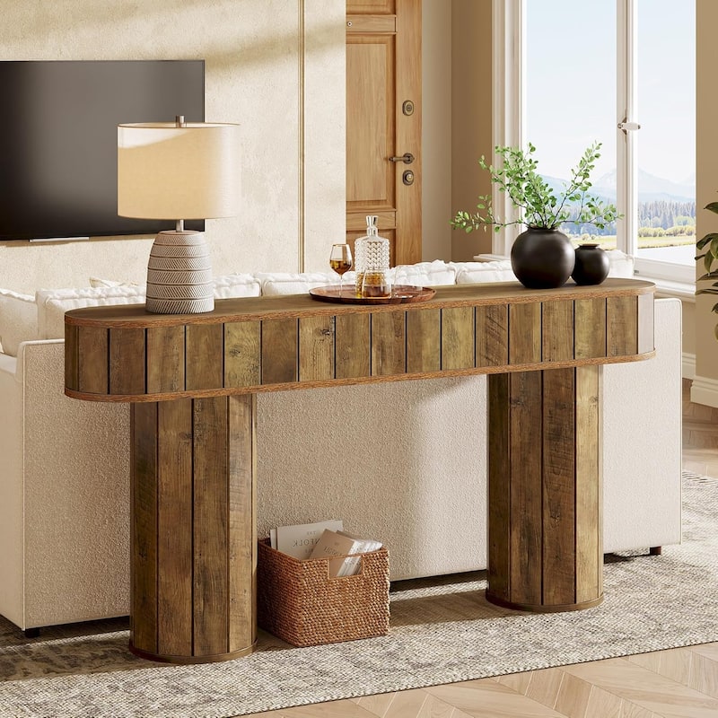 63'' Farmhouse Entryway Console Table Sofa Table