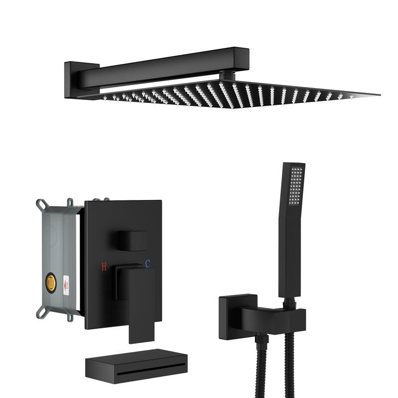 Modern Wall Mounted Square Shower System