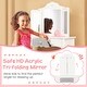 preview thumbnail 7 of 17, Kids Vanity Set with Tri-folding Mirror - 23.5" x 13" x 38.5"