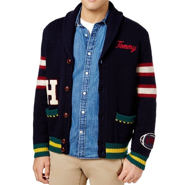 patched cardigan