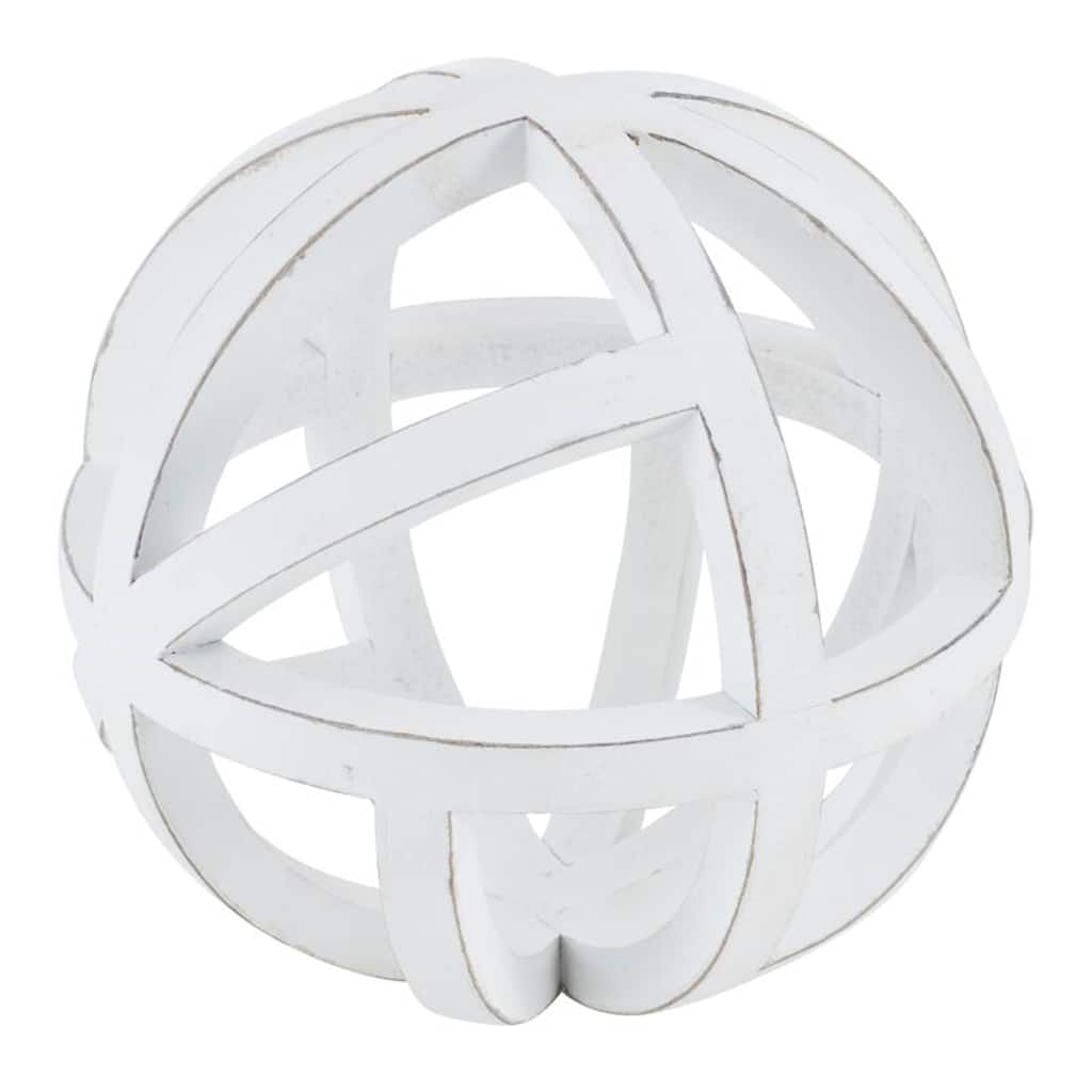 Elements White Open Weave Orb, 8 Inch