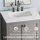 preview thumbnail 4 of 13, ABRUZZO 30" Freestanding Bathroom Vanity with Carrara Marble Top Solid Wood Frame Soft-Close Doors Undermount Ceramic Sink
