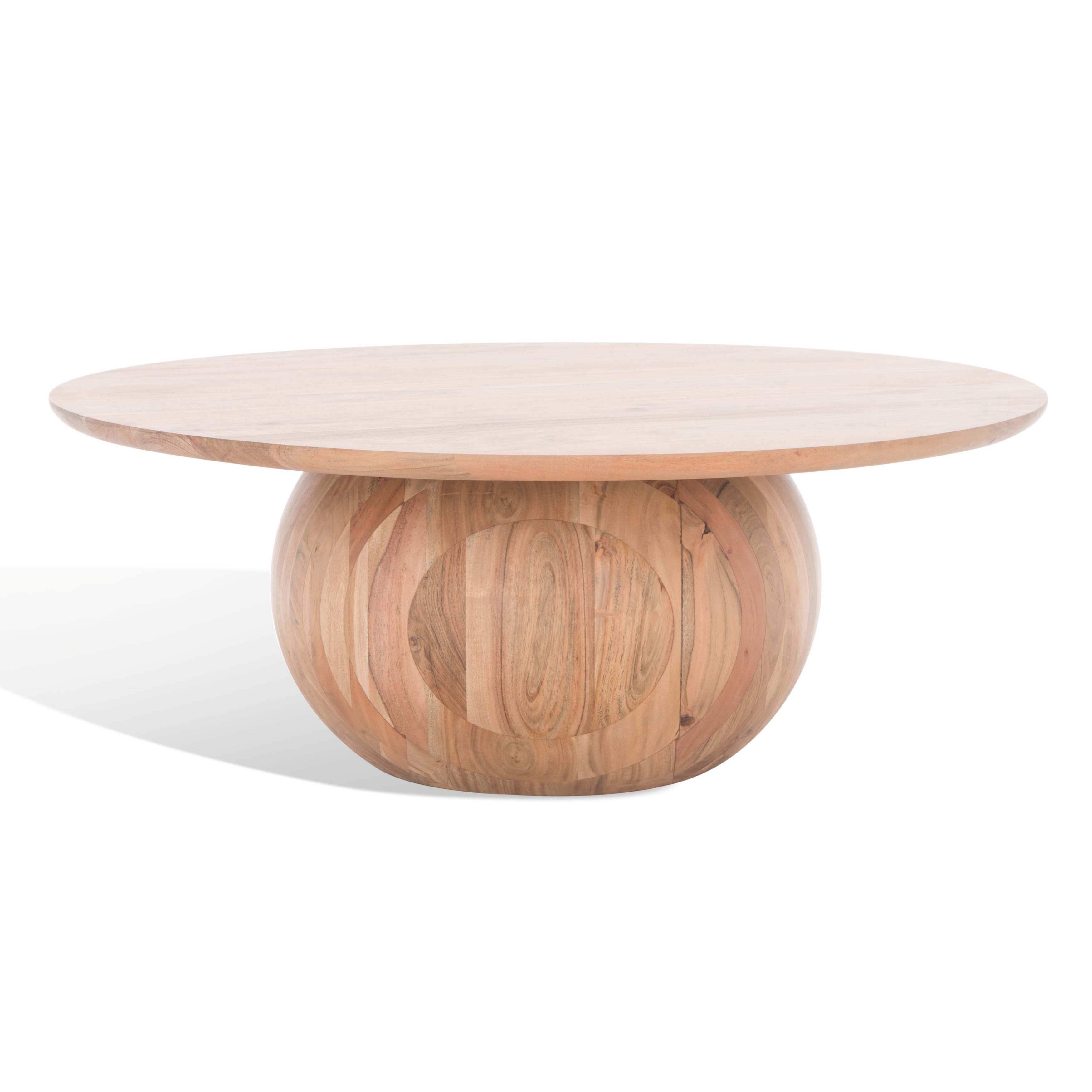SAFAVIEH Couture Thelma Rd Wood Coffee Table - 35.5 In W x 35.5 In D x 13.5 In H - 36W x 36D x 14H