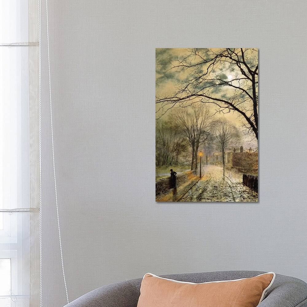 iCanvas "A Moonlit Stroll, Bonchurch, Isle of Wight, 1878" by John Atkinson Grimshaw Canvas Print