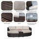 preview thumbnail 4 of 33, 5-piece Patio Aluminum Wicker Daybed Sectional Sofa Set with 1 Side Table and 2 Ottomans