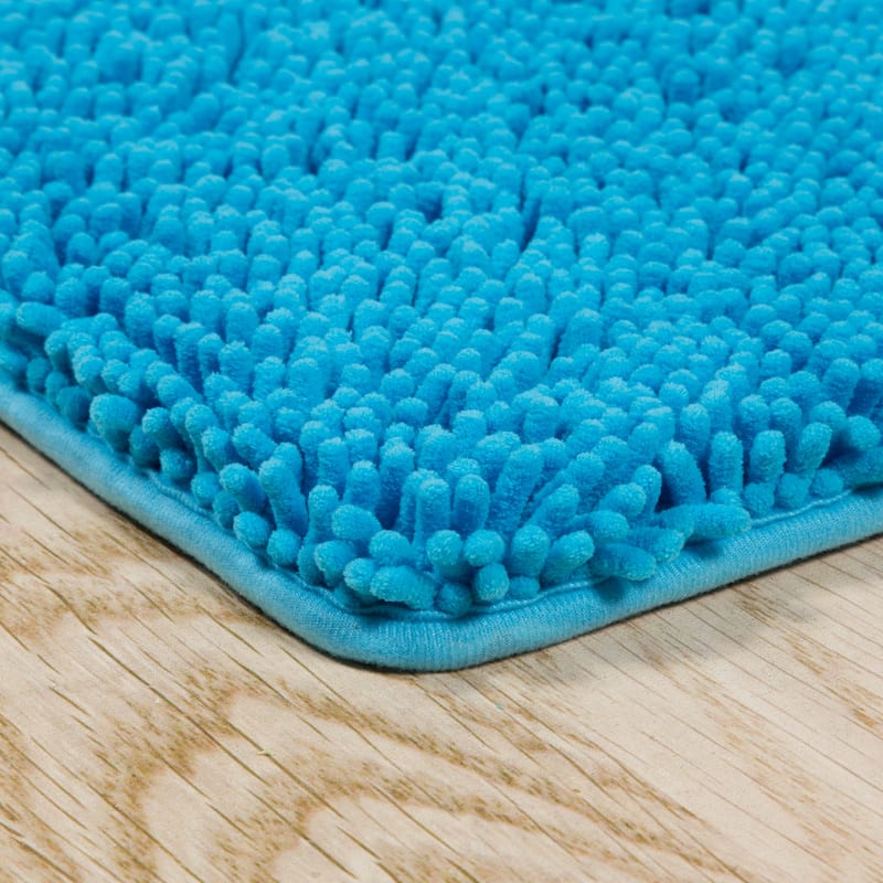 Bathroom Rugs - 2-Piece Memory Foam Bathroom Set with Chenille Shag Top and Non-Slip Base by Windsor Home