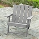 preview thumbnail 41 of 172, Shoreline Fully Assembled All-Weather HDPE Outdoor Folding Modern Adirondack Chair Gray