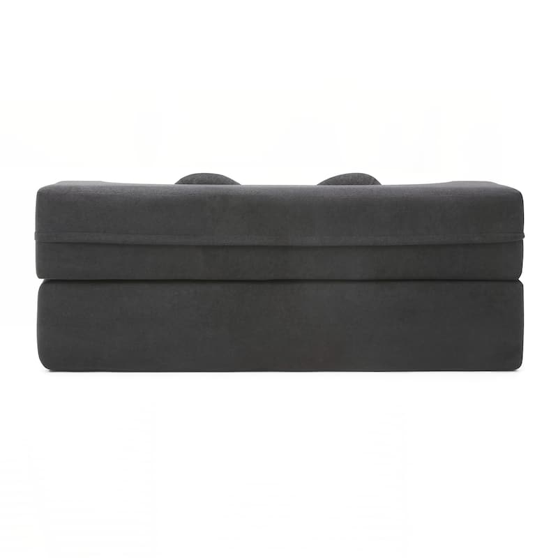 Folding Sofa Bed with Pillow, Sleeper Sofa, Floor & Futon Loveseat Couch - Black
