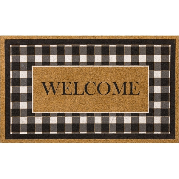 slide 2 of 97, Mohawk Home Faux Coir Novelty Impressions Doormat Fall Welcome Check Natural