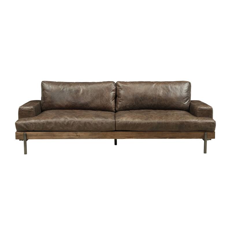 Gomran Distress Chocolate Upholstery Sofa