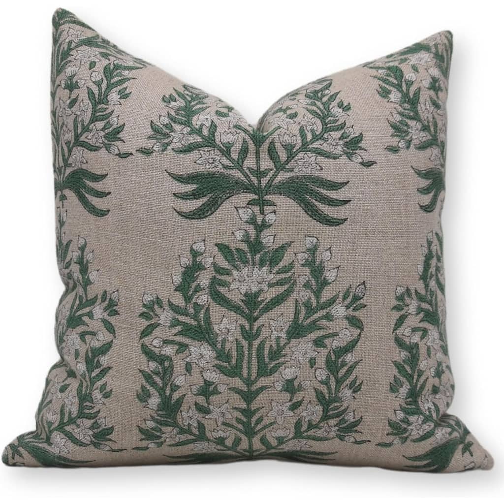 Fabdivine Linen Bohemian Block print pillow Cover