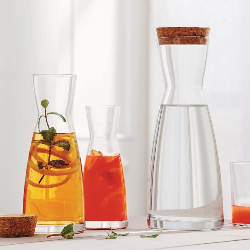 Bormioli Rocco Ypsilon Carafe with Cork Tops - 36.25 oz