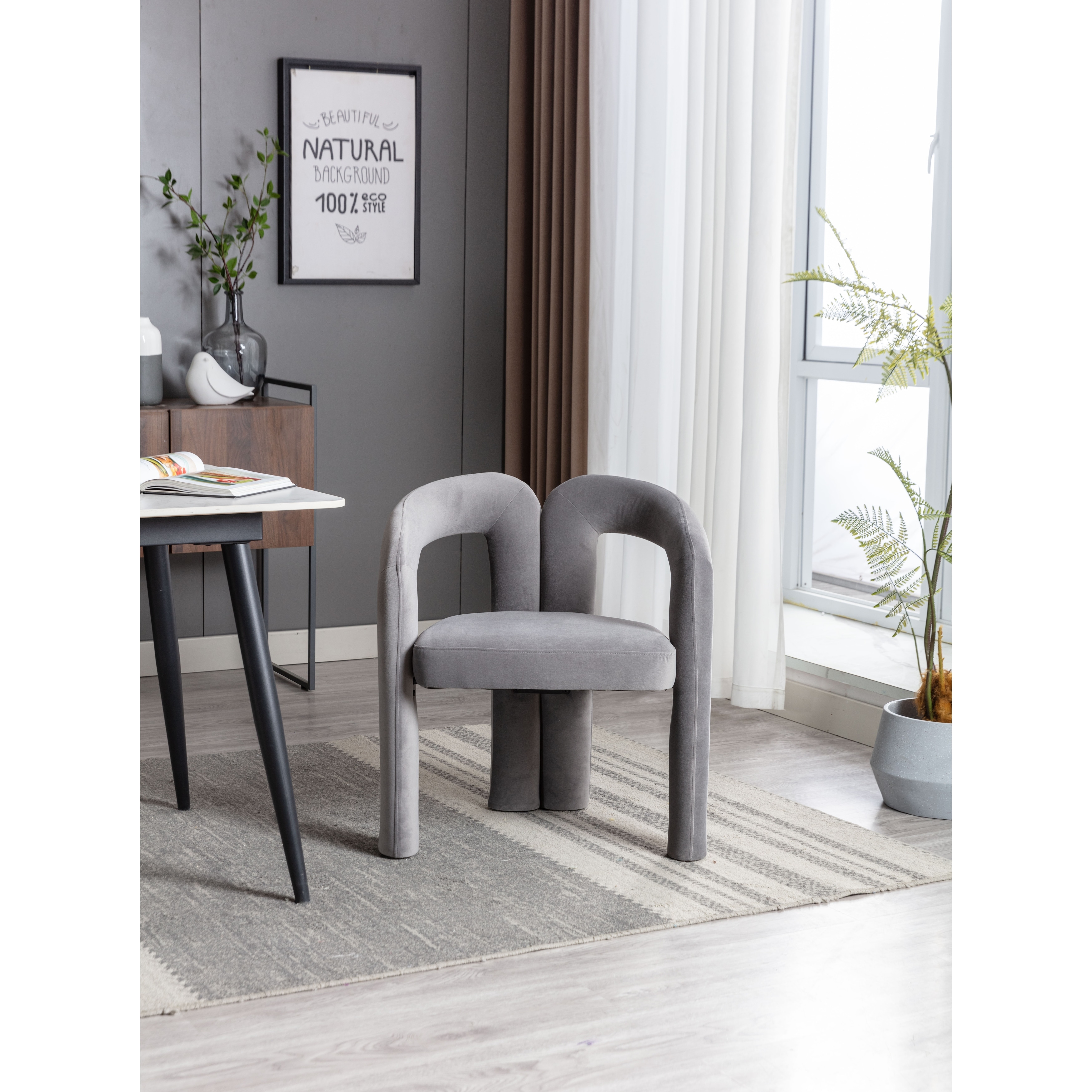 Upholstered accent on sale dining chairs