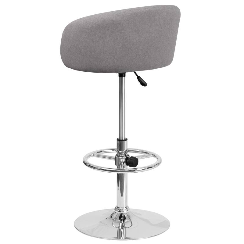 Contemporary Adjustable Height Barstool - 21"W x 18.5"D x 32.5" - 41"H