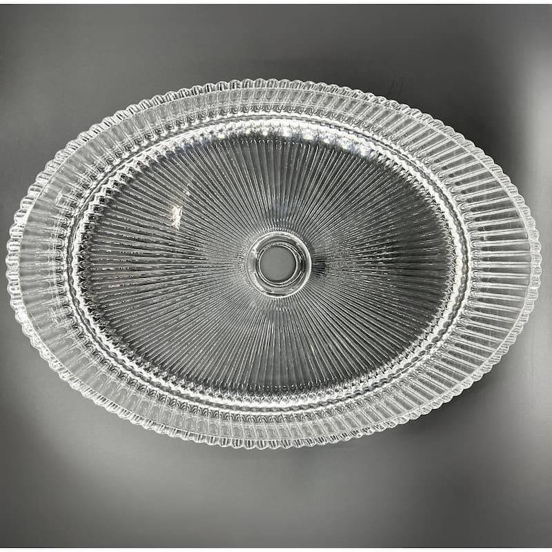 CastelloUSA 20" Oval Glass Crystal Bathroom Vessel Sink Basin