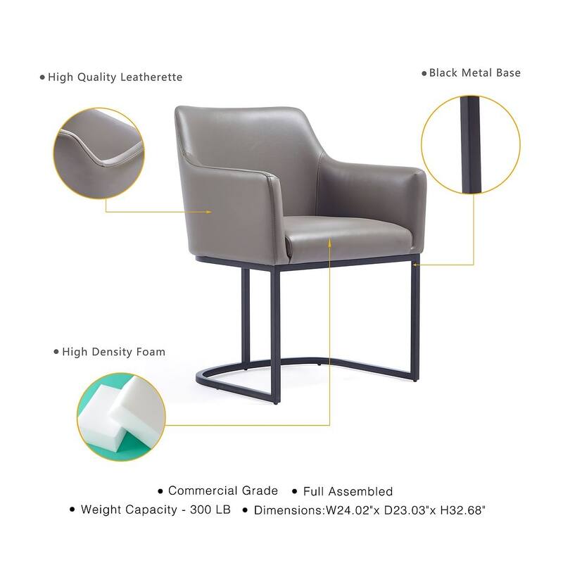 Manhattan Comfort Modern Serena Leatherette Upholstered Dining Chair Set