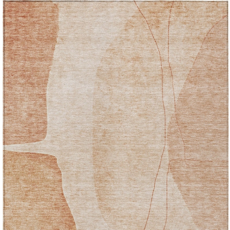 HomeRoots Abstract Transitional Rectangle Outdoor Rug