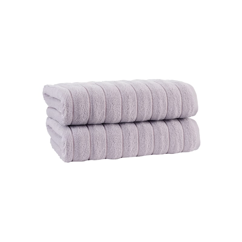 Vague Turkish Cotton 2 pcs Bath Sheets - 35'x67' Bath Sheet - Silver