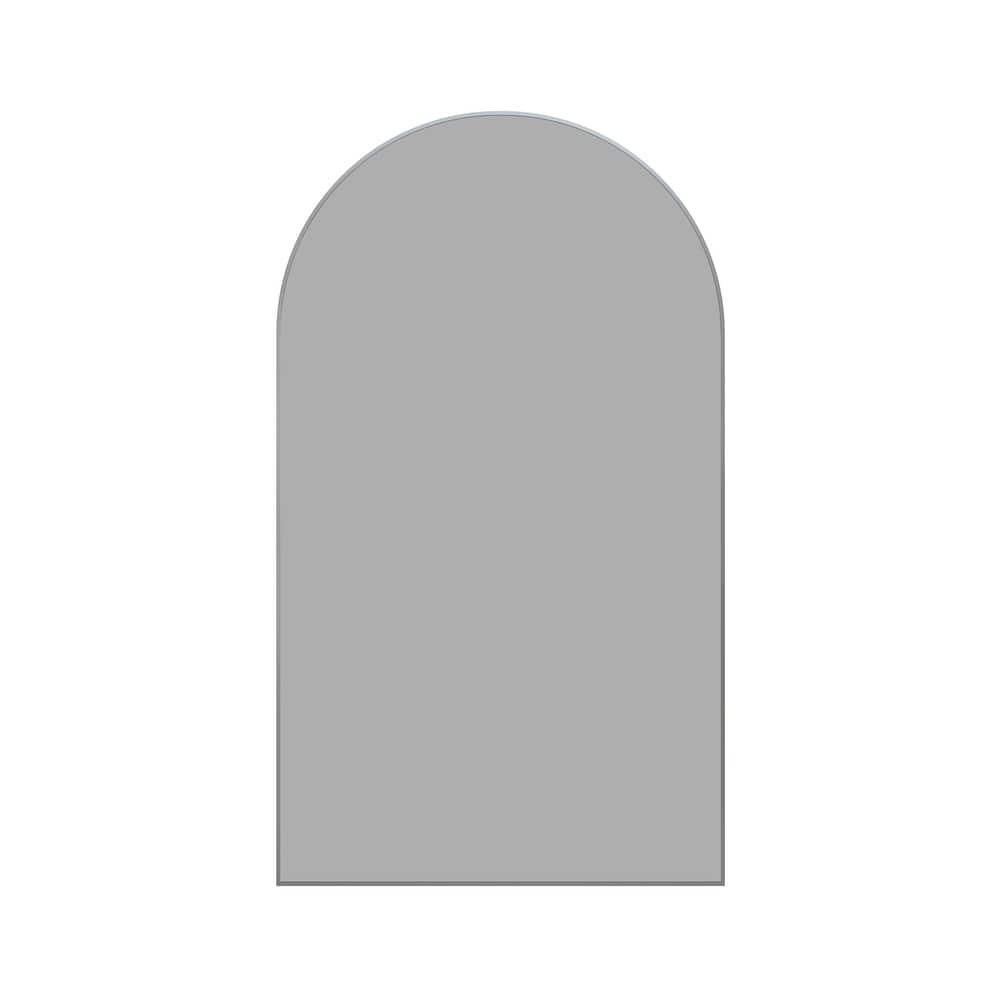 Glass Warehouse Large Arch Shape Stainless Steel Framed Mirror