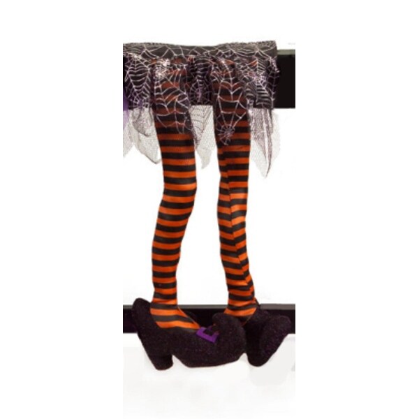 Shop 18 5 Orange And Black Striped Wicked Witch Legs Halloween