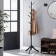 Coat Rack Free Standing, Solid Wood Coat Stand, Hall Coat Tree with 8 ...