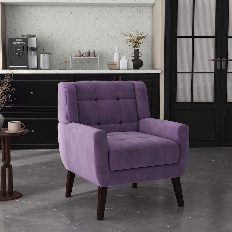 Tufted Upholstered Accent Armchair