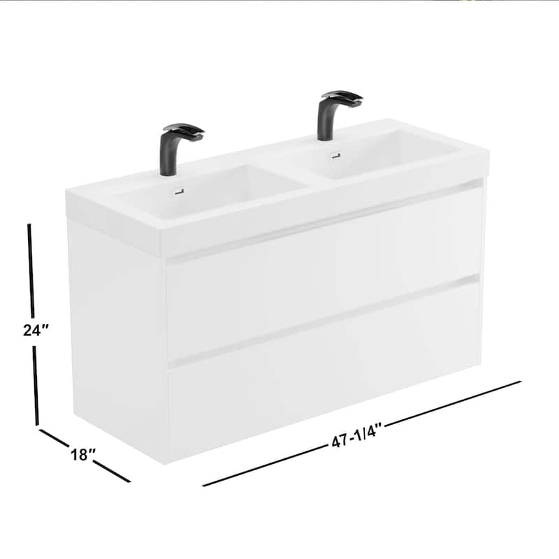 Anne 48" Double Bathroom Vanity Set