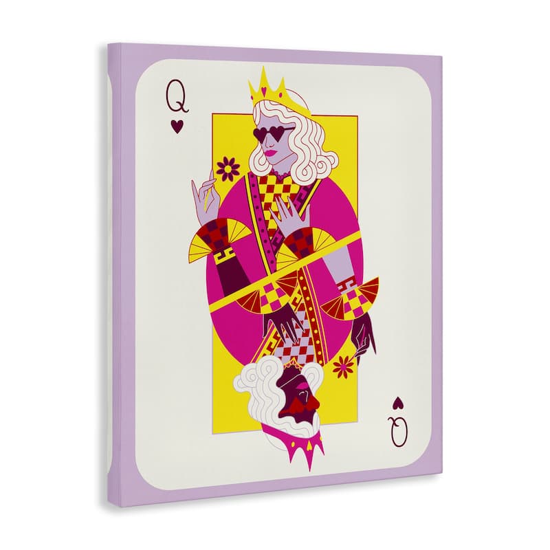 Stupell Trendy Queen Card Canvas Wall Art Design By Grace Popp